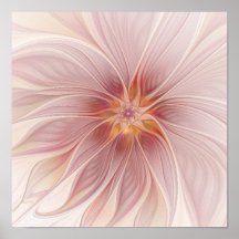 Flor Cor-de-rosa macio Sonho Abstrato Moderna Flor