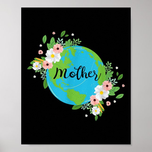 Poster Flor da Mãe Terra Proteção Ambiental Natur (Frente)