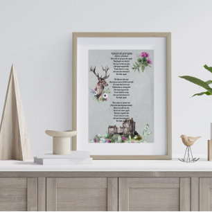 Pôster Flor da Scotland Lyrics Glossy Poster
