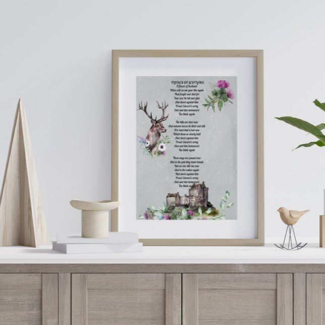 Pôster Flor da Scotland Lyrics Glossy Poster (Criador carregado)