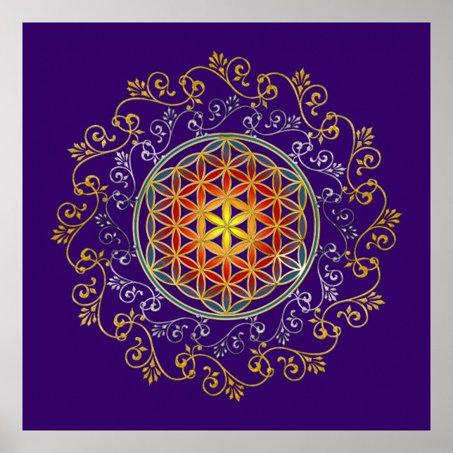 Poster FLOR DA VIDA / Blume des Lebens - Ornamento IV (Frente)