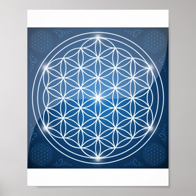Poster flor da vida geometria sagrada forma semente da vi (Frente)