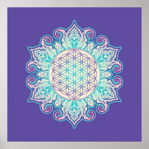 Poster Flor Da Vida - Índia Mandala 2