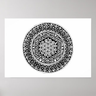 Pôster Flor da vida mandala