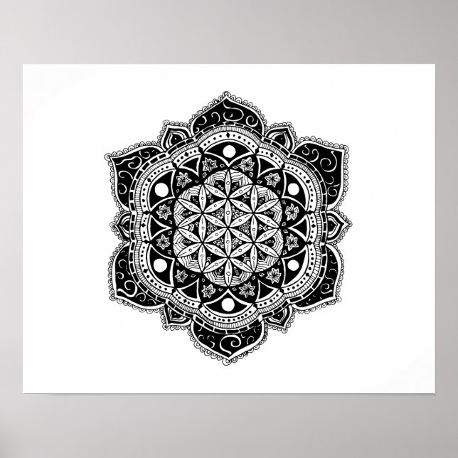 Poster Flor da vida Mandala (Frente)