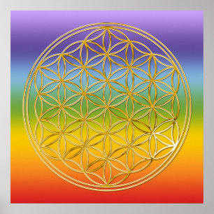Poster FLOR DA VIDA - ouro