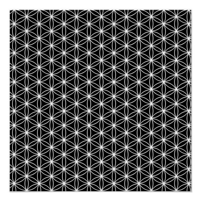 Pôster Flor Da Vida Sagrada Geometria (Frente)