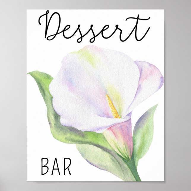 Poster Flor de Calla - Cartaz da sobremesa (Frente)