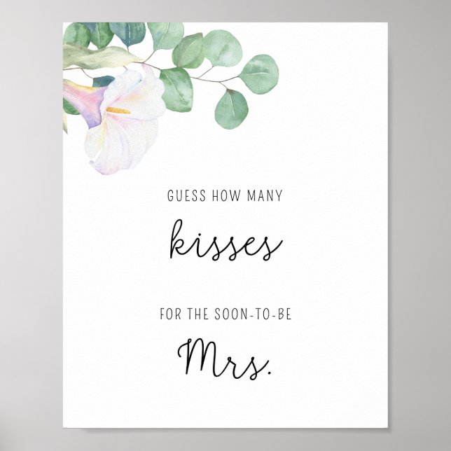 Poster Flor de Calla - Quantos beijos joga chá de panela (Frente)