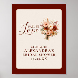 Poster Flor de Campo Amor Selvagem Boho Chá de Noiva Flor