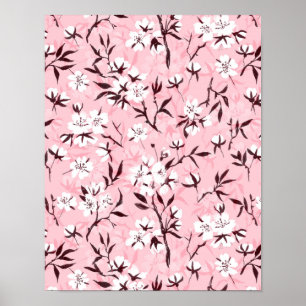 Poster Flor de cereja branca