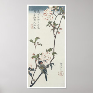 Poster Flor de cereja, Hiroshige, 1830