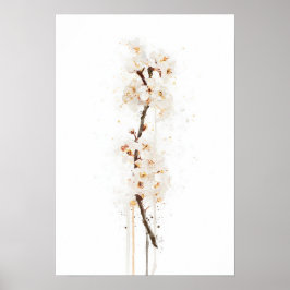 Poster Flor de Cerejeira Branca
