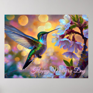 Poster Flor de Cerejeira Nascer do Sol Dia das Mães Beija