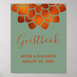 Poster Flor de Cobre Dramática no Livro de Visitas de Cas