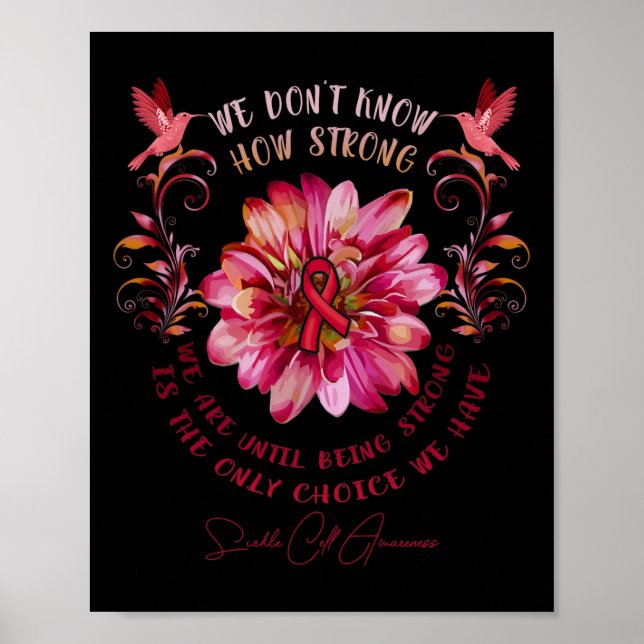 Poster Flor de Consciência de Células Falsiformes Não sab (Frente)