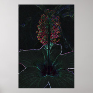 Poster flor de cor veludo