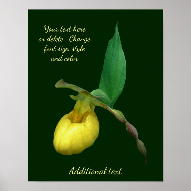 Poster Flor de Dama Amarelo Adicionar Seu Texto (Frente)