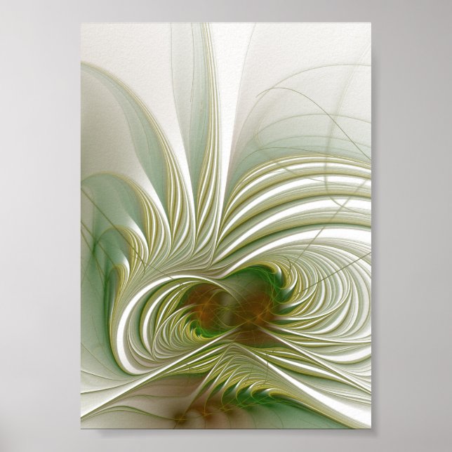Poster Flor de fantasia fractal macia e tenra (Frente)