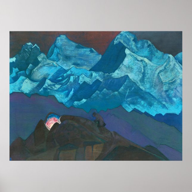 Poster Flor de Fogo de Nicholas Roerich (Frente)