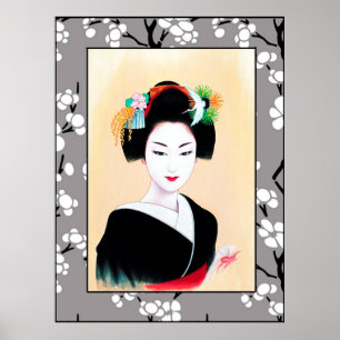Poster Flor de Garota Geisha