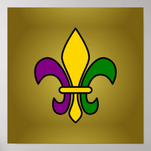 Pôster Flor de lis da grama de Mardi