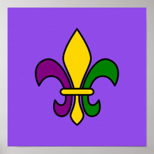 Pôster Flor de lis da grama de Mardi