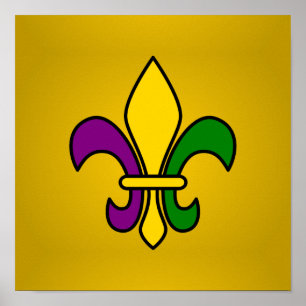 Pôster Flor de lis da grama de Mardi