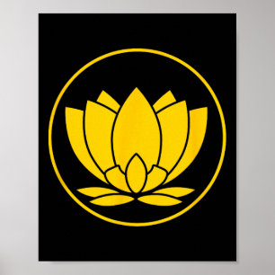 Poster Flor de Lótus Amarela Espírito Yoga