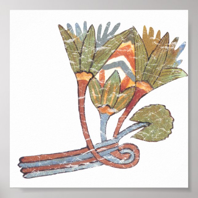 Poster Flor de lótus egípcia antiga (Frente)