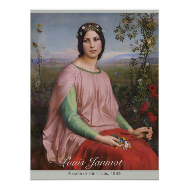 Pôster Flor de Louis Janmot dos campos CC0914 perfeitos (Frente)