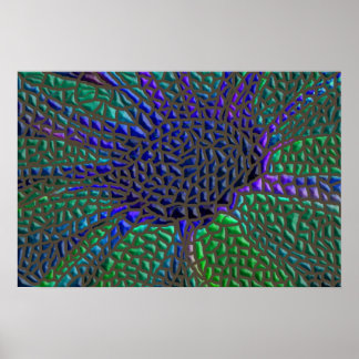 Poster Flor de mosaico