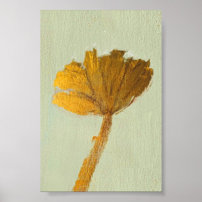 Poster Flor de Ouro Texturizada (Frente)