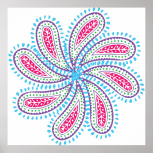 Pôster Flor de Paisley