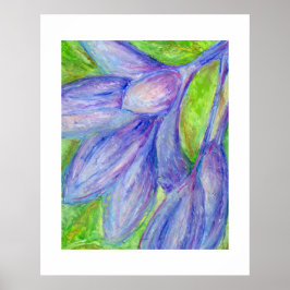 Poster Flor de Púrpura de Pastel a Óleo