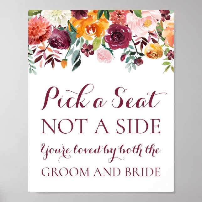 Poster Flor de Queda Escolha um assento não lateral, lara (Frente)