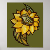 Flor de Rã Floral Sapo de Girassol