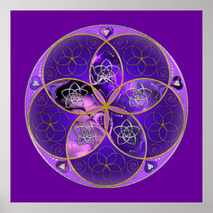 Poster Flor de Venus do rosa violeta do fineART do amor