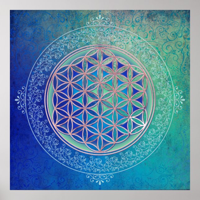 Poster Flor De Vida / Blume des Lebens - Ornamento VI (Frente)