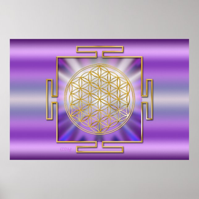 Pôster Flor De Vida Yantra (Frente)