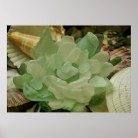 Flor de Vidro Verde