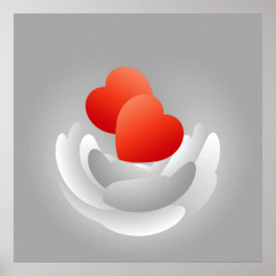 Pôster flor dos corações