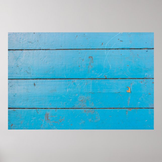 Poster Flor empoeirada de madeira fresca de vinheta azul  (Frente)