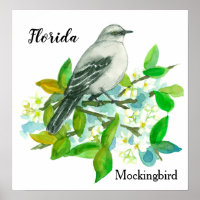 Flor Estatal do Flórida Laranja Flórida Mockingbir
