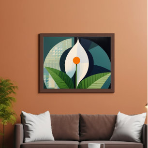 Poster Flor Fofa - Buquê de Florista - Lírio da Paz Minim
