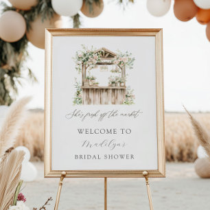 Poster Flor fresco do mercado Bridal bem-vindo