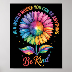 Poster Flor Gentil Arco-íris Lgbtq Trans Bissexual Gay Lé