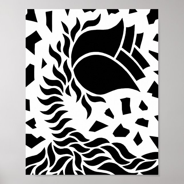 Poster Flor Geométrico (Frente)