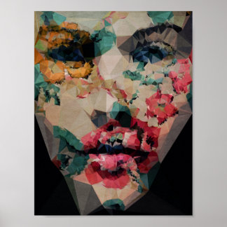 Pôster Flor Girl - Kubistika por Boris Draschoff