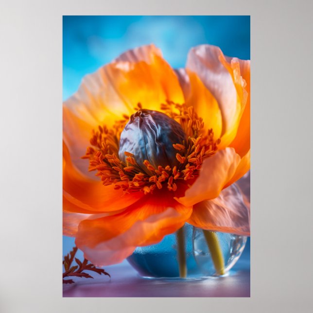 Poster Flor Laranja (Frente)